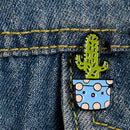 Cartoon Cute Potted Plant Brooch Badge Unisex Shirt Enamel Pins (Style 8)