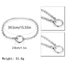 Punk Choker Necklace Hip Hop Jewelry Trendy Iron Thick Chain Circle Necklac