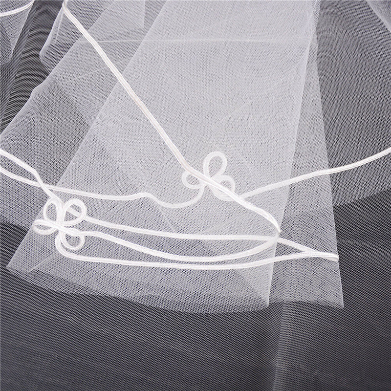 150cm White Simple Two Layer Tulle Wedding  Bridal Accessories %ã€Š