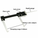 Digital Caliper Brake Disc Thickness Measuring Tool 0-60mm Aluminum Al YSZ