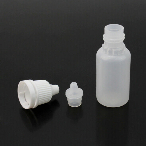 Protable 50Pcs 10ml Empty Squeezable Applicator Dropper Bottles Eye Liquid New