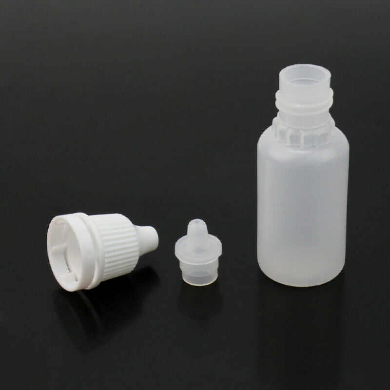 Protable 50Pcs 10ml Empty Squeezable Applicator Dropper Bottles Eye Liquid New