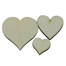 100pcs Unfinished Wood Flower Heart Shape Wooden Scrapbooking Embellishments