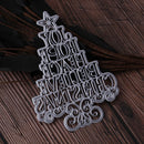 Christmas tree letters Metal Cutting Die For DIY Scrapbooking Album Paper CardMO