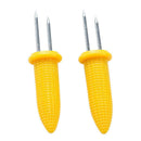 10pcs/set Stainless Steel Corn Holder Skewers BBQ Grill Prongs Fruit Forks