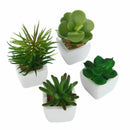 Set of 4 Modern Potted Artificial Succulent Plants-Small sword grass