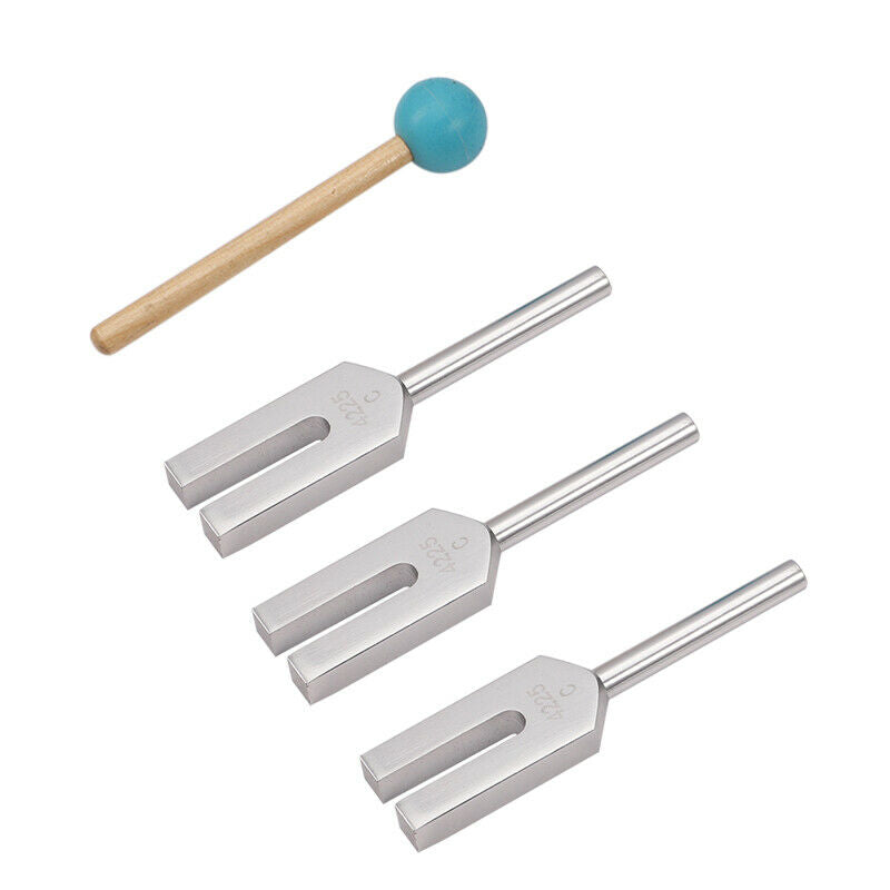 4Pcs/Set Aluminum Alloy Angel Crystal Tuning Fork 4096Hz/4160Hz/4225Hz Ener