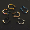 6 Packs Mixed Color Nose Ring No Pierce Septum Rings Clips Body Jewelry 8mm