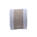 2.5M Hemp Ribbon with Lace Trims Tape Rustic Wedding Decor G