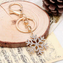 Rhinestone Snow Keyring Charm Pendant Purse Bag Key Ring Chain Keychain T7A9