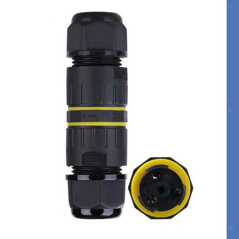Waterproof Electrical Cable Wire 3 Pin Connector Outdoor Plug Socket 5-8.5mm