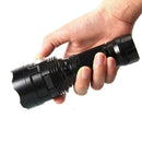 Outdoor Camping Light Glare Aluminum Alloy Flashlight Rechargeable USB C8D3