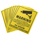 10 Pcs Security Surveillance Warning Sign Decals Stickers for CCTV Camera 24