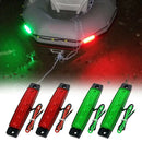 4Pcs Red Green Boat Navigation LED Lights Stern Lights Boats Starboard Ligh W9Z8