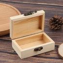 1PC Wooden Box Storage Plain Wood Jewellery Box Case With Lid SEAU
