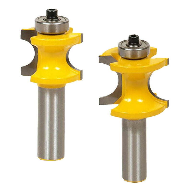 Set of 2 Solid Carbide Beading Router Bits For Wood Milling Machines Power Tools