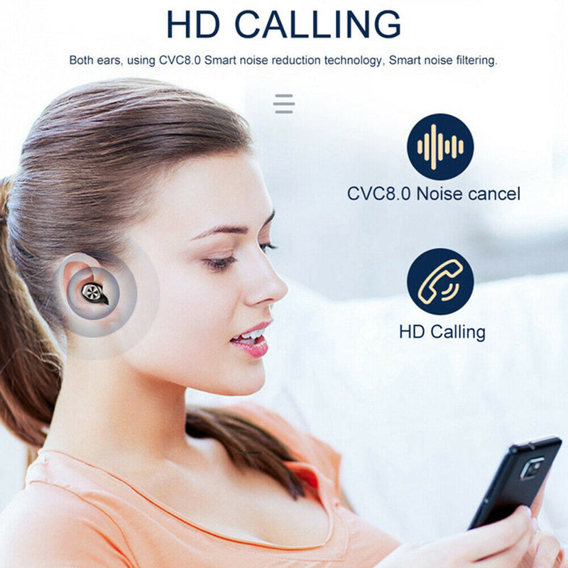 F9-9 TWS Bluetooth Waterproof LED Display Touch Control Earphones with Mic