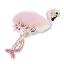 Pink Swan Beaded Rhinestone Embroidered Patch Sew on Applique Clothes Decor