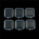 6Pcs Mini Clear Plastic Small Box fishhook Jewelry Earplugs Storage Container BX