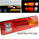1Pair 19 LED Tail Light 12V Car Truck Trailer Stop Rear Reverse Turn Indica H5Q2
