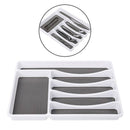 Plastic Cutlery Tray Holder Kitchen Drawer Divider Organiser 6 Compartment