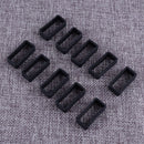 10pcs Watch Strap Retaining Hoop Loop Retainer Buckle Holder Ring Keeper Black