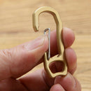 Brass Key Chain Carabiner Clip Mini Spring Clasps Hooks Keyrings Copper