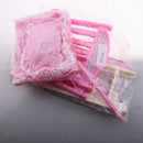 Pink 29*20cm Cradle Bed with Pillow Quilt Kit for 9-11inch Reborn Baby Girl