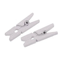 50Pcs White Wooden Clothes PEGS Wedding Craft Art Photo Mini Clips 25mm
