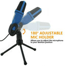 Professional Condenser Studio Microphone Mic with Tripod Stand for Sound Podcast