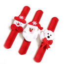 1pc New Christmas Santa Claus Snowman Dog Bear Plush Slap Bracelet OZ