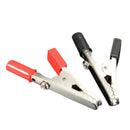 2X Red Black Alligator Clip Clamp to 4mm Banana Female Jack Test Adapter 55mm 3C