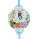 10pcs Safari animals theme straws kids birthday party disposable plastic st â„–[