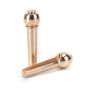 6Pcs Brass Bridge Pins for Acoustic Guitar 27mm Length Head Diameter 8mm 3C