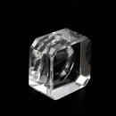 1X Crystal Clear Square Block Sphere Rocks Base Stand Holder Stone Display R5K2