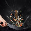 Round NonStick Frying Pan with Folding Handle Outdoor Camping Picnic Cookware