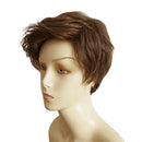 Men Brown Curly Wig Heat Resistant Hair Wigs Natural Looking for Party/Daily Use