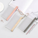 1Pc New Stationery Creative Transparent Scrub Pencil Bag Korean Student Pen