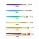 6 PCS Nylon Fan Paint Brush Set For Watercolor Oil Acrylic Gouache Painting