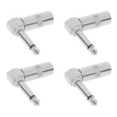 1/4 Inch 6.35mm Jack Right Angle Male Mono Plug L-shape Connector Guitar AudioME
