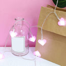 2x 10LEDs Lantern Pink Fairy Love Heart Navidad String LED Lights DIY Ho KFP