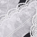 1 Yard Wedding Dress Tulle Embroidered Floral Lace Trim Ribbon Sewing DIY Craft.