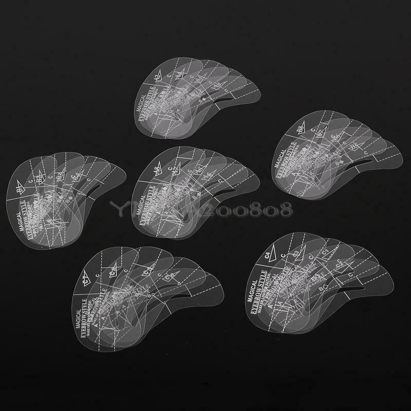 New 24 Styles Eyebrow Grooming Stencil Kit Template Make Up Shaping Beaut NIC