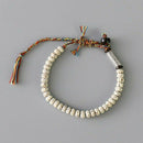 Unisex Tibetan Buddhist Braided Lucky Knot Bracelet Natural Beads Handmade Gifts