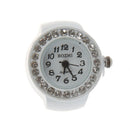 Finger Ring Watch Chic White Rhinestone For Ladies X1R5