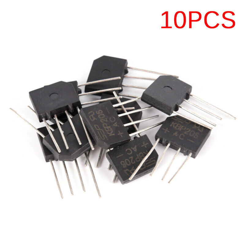 10PCS KBP206 Generic Diode Bridge Rectifier 2A 600V 4PIN Dipt Nw