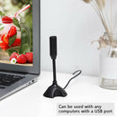 USB Desk Microphone for Computer Gooseneck Mic w/ Stand for Live Streaming A