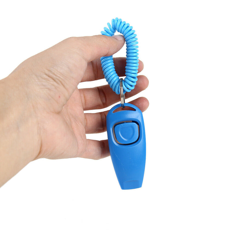 4pcs Dogs Cat Plastic Pet Clicker Trainer Key Chain Wrist Strap Pet Supplies