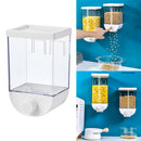 2Pcs 1000ml Clear Wall Mounted Food Storage Container Flour Grain Dispenser