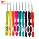 9pcs Multi Colour Crochet Hooks Yarn Knitting Needles Set Tool 2.0mm-6.0mm Favor